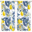 Yellow Lemon Kitchen Curtains Vintage Retro Fruit Pattern 2