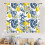 Yellow Lemon Kitchen Curtains Vintage Retro Fruit Pattern 3