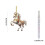 White Carousel Horse Ornament Acrylic 3.1 Inch 3