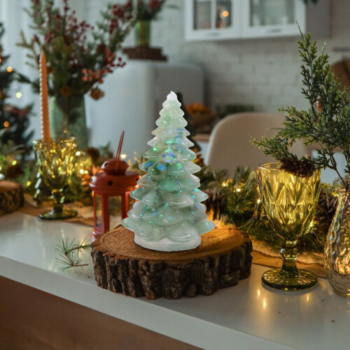 Artificial Crystal Christmas Tree Green Decorative Ornament 1