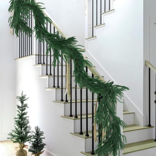 Artificial Snowy Pine Garland 106 Inch
