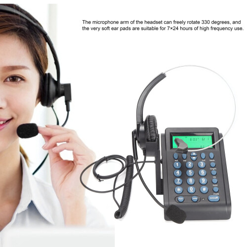 HT910 Wired Call Center Phone with Omnidirectional Headset 2