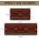 Red Western Kitchen Rugs Set of 2 Farmhouse Boho Rustic 2