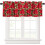 Leopard Valance Curtain with Red Rose and Cheetah Pattern 1