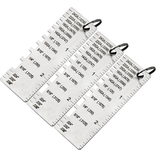 Welding Thickness Gauge Metal Sheet Tool Set 3 Pieces
