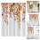Fall Leaves Kitchen Curtains Orange Eucalyptus Tier 2-Pack 1