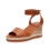 Women's Open Toe Espadrille Wedge Sandals Brown Size 6 1