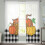 Leopard Pumpkin Sheer Curtains Black White Plaid Voile 1