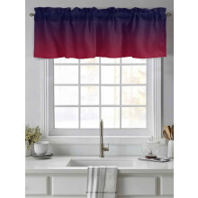 Burgundy Red Ombre Curtain Valance Rod Pocket 42x12 Inch