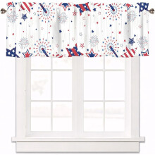 Cantonnière drapeau américain 4 juillet 45,7 x 137,2 cm (18 x 54 pouces) à œillets, 1 pièce