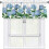 Hydrangea Kitchen Valance Blue Floral Curtains 54x18 inch 1