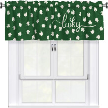 St. Patrick's Day Kitchen Valance Green Shamrock 18x54 inch