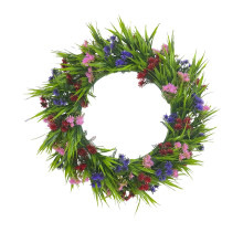 Couronne de porte printemps-été marguerite artificielle lavande