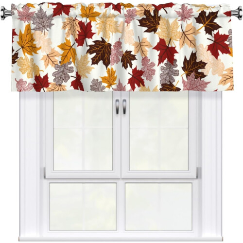 Kitchen Valance Maple Leaf Design 54x18 Inch 1 Panel