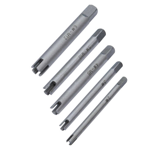 Kit d'extracteurs de tarauds cassés pour fixations rouillées (5 pièces)