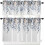 Kitchen Curtains Set Blue Eucalyptus Farmhouse 3-Piece 1