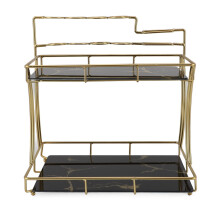 Organisateur de comptoir de salle de bain double couche étanche avec