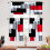 Kitchen Curtains Set Grey Black White 3-Pc 1