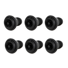 Bouchons de bouteille de vin réutilisables sous vide, lot de 6, gris