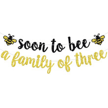 Bannière de baby shower sur le thème des abeilles, du printemps et du miel (1 pièce)