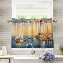 Rideaux de cuisine occultants thermiques Lighthouse 61 cm (24 pouces)