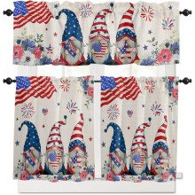 4th of July Kitchen Curtain Set Rod Pocket 3-Piece 54x24 in
