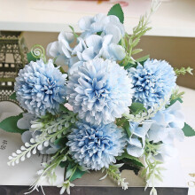 Bouquet de fleurs artificielles d'hortensias en soie pour table