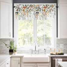 Sage Green Eucalyptus Window Valance Rod Pocket Privacy