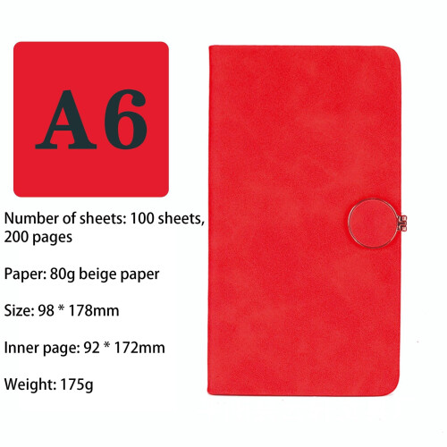 MOQIN A6 Journal Notebook Hardcover 200 Pages Ruled 1