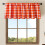 WOSIBO Buffalo Window Valance Orange White 1