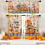 Fall Kitchen Curtains Set Gnome Pumpkin Truck Design 3-Pc 1