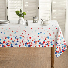 4th of July Tablecloth Patriotic Tricolor 60x104 Inch