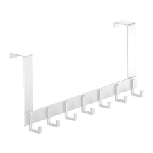Aluminum Over-the-Door Towel Rack with 7 Hooks