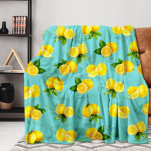 Lemon Cartoon Throw Blanket 5060in Plush Fleece