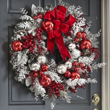 Christmas Staircase Garland Handmade Pine Cone Tinsel 1.5M
