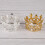 Gold Crown Tiara with Crystals and Pearls 1