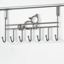 Over-the-Door Hook Rack with 7 Hooks, Rust-Resistant, for