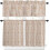 Orange Boho Floral Kitchen Curtains Set 36 inch Rod Pocket 1