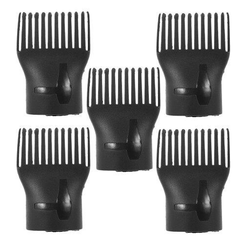 FRCOLOR Haartrockner-Diffusorkämme Universal Schwarz 5 Stück