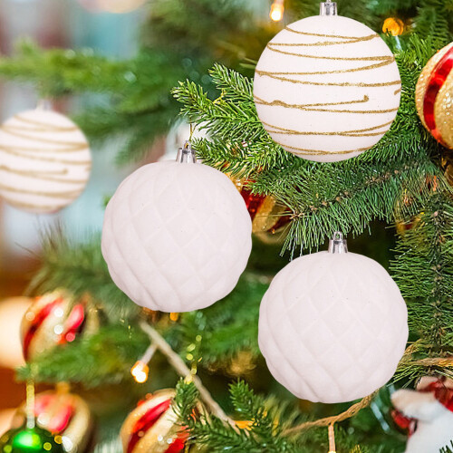 Boules de Noël en velours, 10 cm, lot de 2
