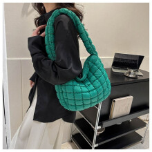 Sac cabas plissé à bandoulière, grand format, avec de multiples poches