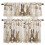 Easter Kitchen Curtains Set Eggs Bunny Brown Plaid Polka 1