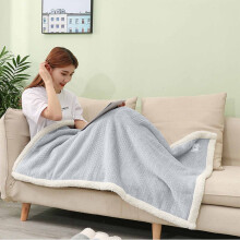Couverture portable double face, châle en flanelle réversible