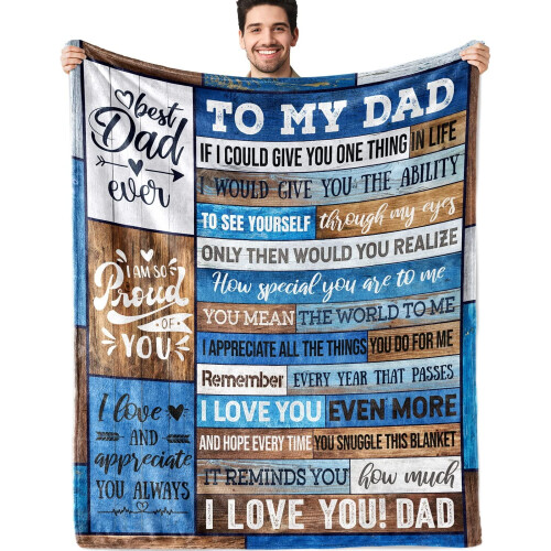 Soft Throw Blanket for Dad Birthday Gift 50 x 60 Inch