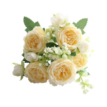 Bouquet de pivoines artificielles en soie, composition florale, 1 pièce