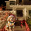 Dog Christmas Figurines Santa Hats String Lights 1 Set 2