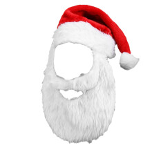 Santa Beard and Hat Costume for Adults