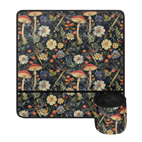 Mushroom Daisy Sewing Machine Mat Non-Slip 1 Pack