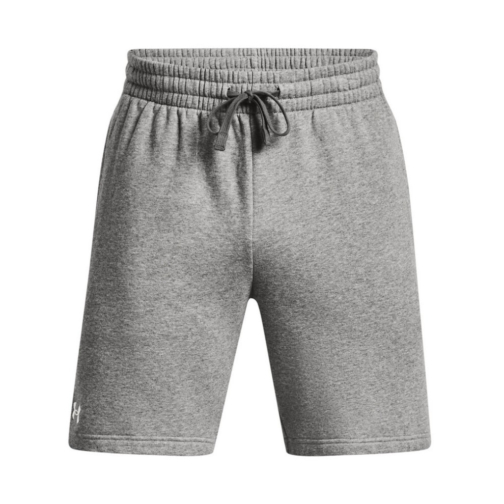 Under Armour (Xl R, Castle Rock/White) Mens Rival Fleece Shorts