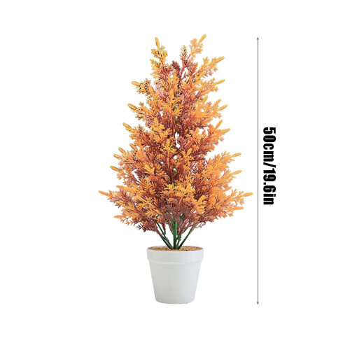 Artificial Cedar Tree Realistic Foliage 6ft with White Pot 2